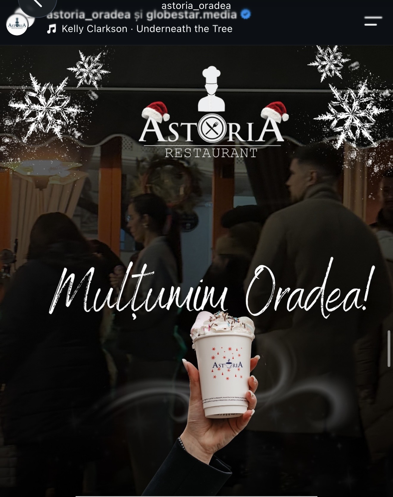 Coadă zilnică la intrare Restaurant Astoria - campania Stația de Iarnă Globestar Media