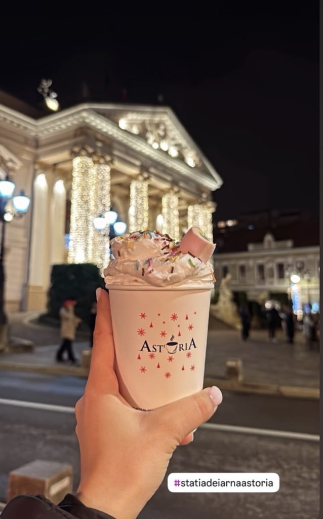 Story-uri Instagram de la clienți despre ciocolata caldă Restaurant Astoria - viralitate organică campanie Globestar Media