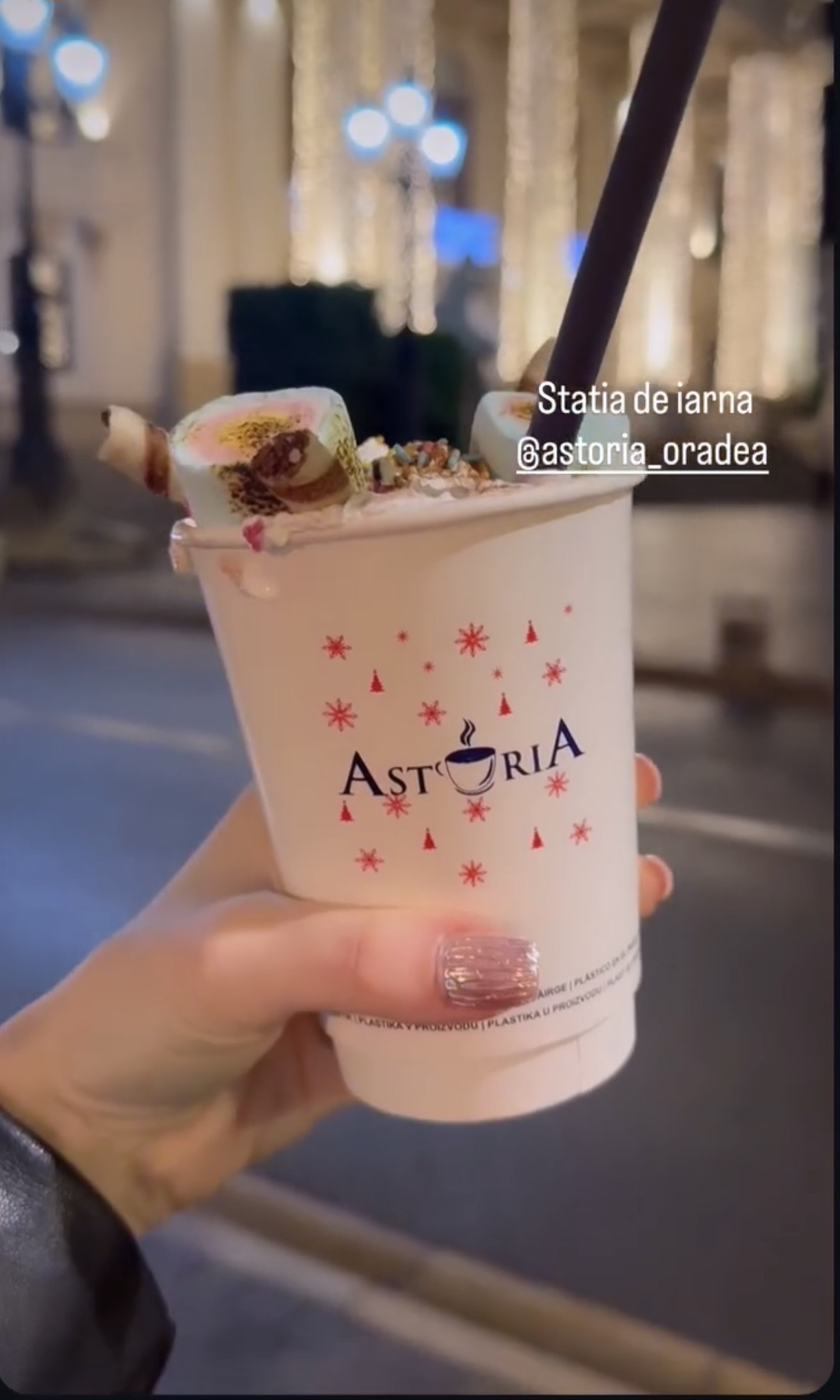 Story-uri Instagram de la clienți despre ciocolata caldă Restaurant Astoria - viralitate organică campanie Globestar Media