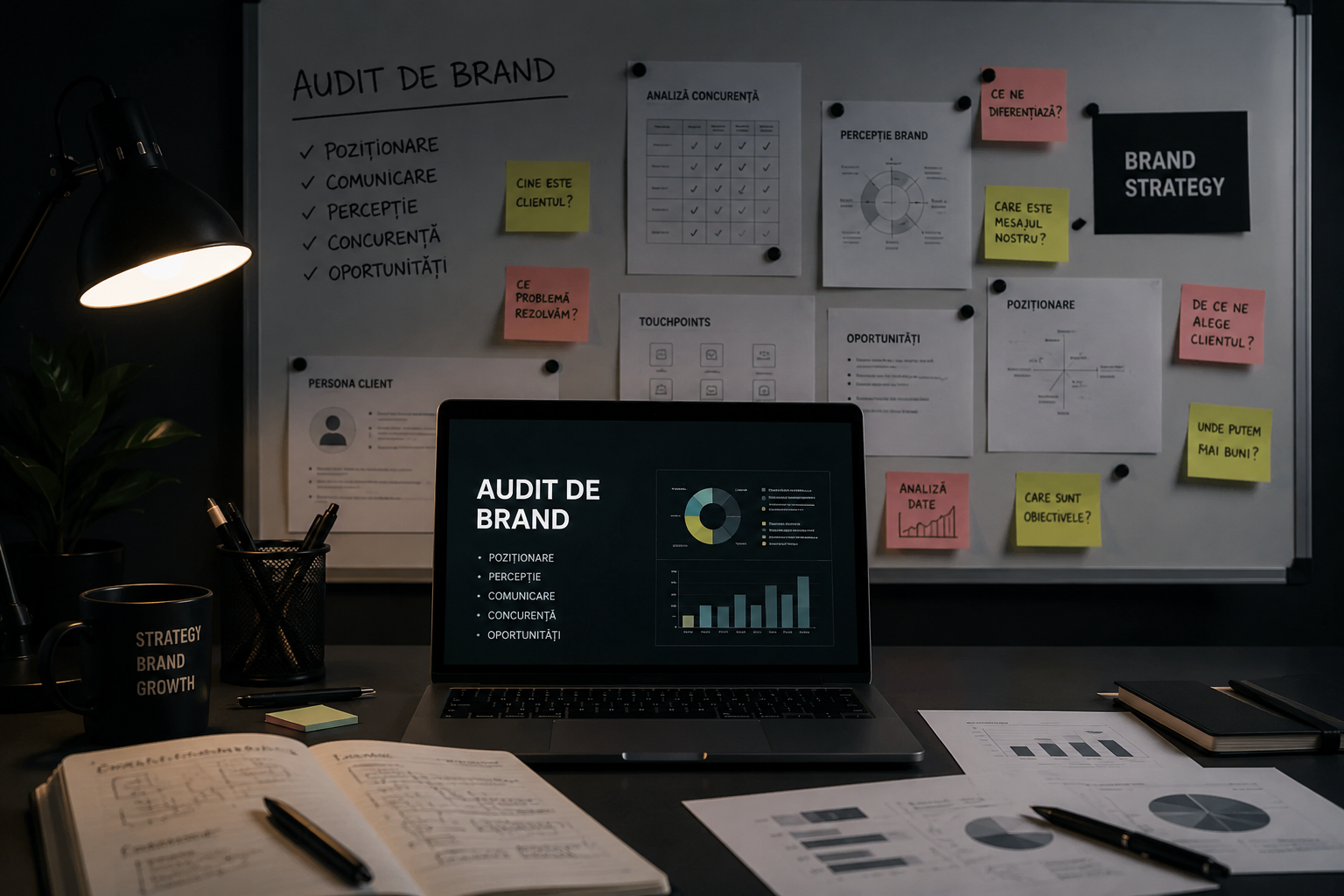 audit de brand cu analiză, poziționare, comunicare și concurență - proces strategie Globestar Media