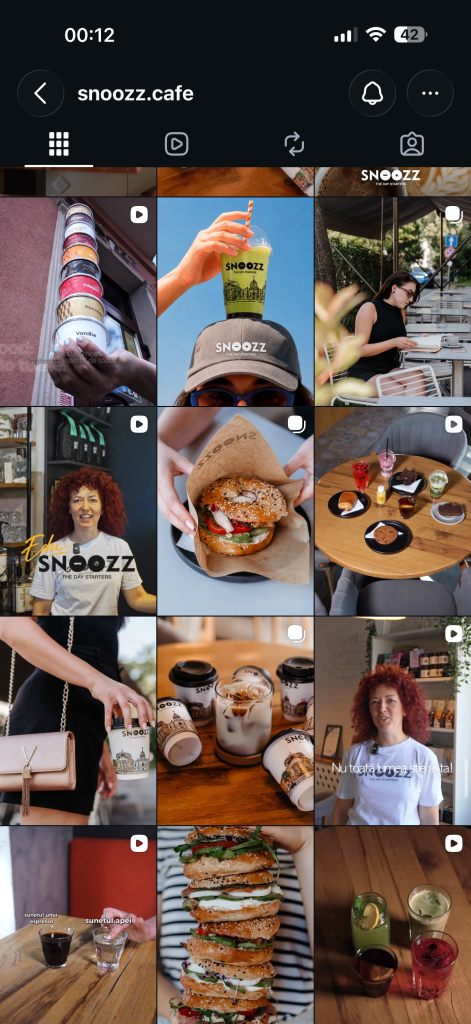 Cont Instagram Snoozz - conținut stradal și prezentare produs, gestionat de Globestar Media